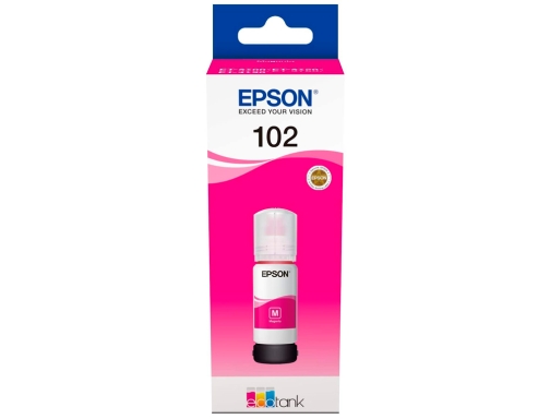 Tinta Epson ecotank 102 et-2700 2750 3700 3750 4750 bote de 70 C13T03R340, imagen 2 mini