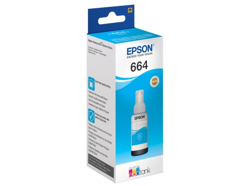 Tinta Epson t6642 et2500 2550 14000 l475 565 575 4500 cian botella C13T664240, imagen 2 mini