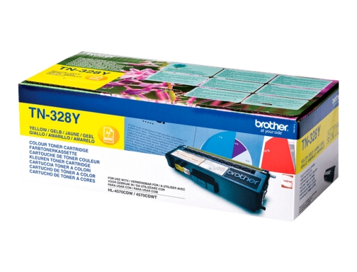 Toner Brother laser TN328Y amarillo alta capacidad 6000 paginas, imagen 2 mini