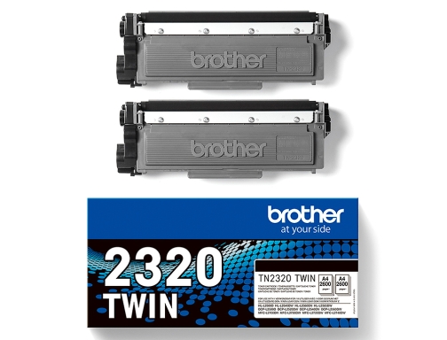 Toner Brother tn-2320 DCPl2520dw 2540d MFCl2700dw 2720dw 2740dw negro 2600 paginas pack TN2320TWIN, imagen 3 mini