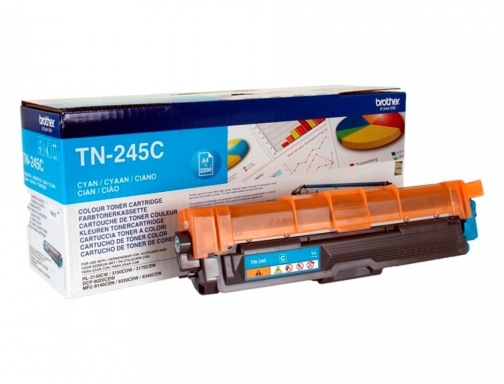 Toner Brother tn-245c 2200 pag hl3140cw 3150cdw 3170cdw DCP9020cdw MFC9140cdn 9330cdw 9340cdw TN245C, imagen 2 mini