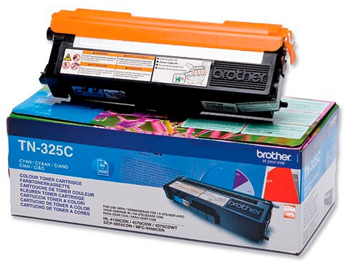 Toner Brother tn-325c cian -3.500pag- hl-4140cn hl-4150cdn hl-4570cdw DCP-9055cdn DCP-9270cdw TN325C, imagen 2 mini