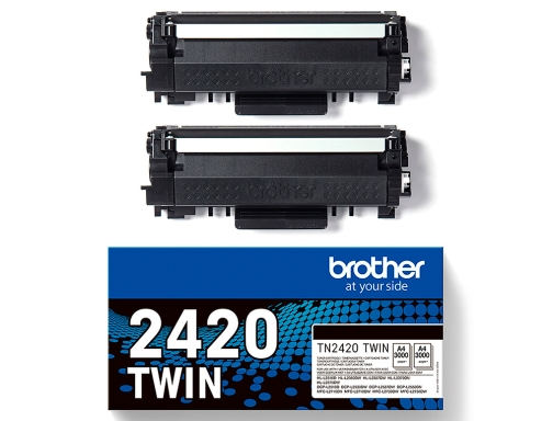 Toner Brother TN2420TWIN para DCP-l2510 2530 2550 hl-l2375 negro 3000 paginas pack, imagen 3 mini