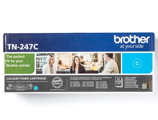 Toner Brother TN247C DCP-l3510cdw hl-l3270cdw MFC-l3710cw cian 2300 paginas, imagen 2 mini