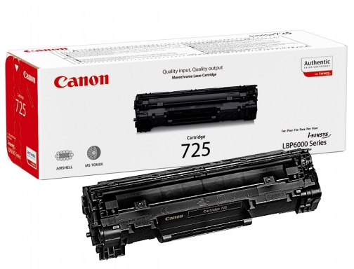 Toner Canon laser crg 725 negro LBP6000 LBP6000b LBP6020 LBP6020b 1600 pag 3484B002, imagen 2 mini