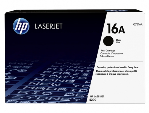 Toner HP 16a negro -12000pag- Laserjet 5200 Q7516A, imagen 2 mini