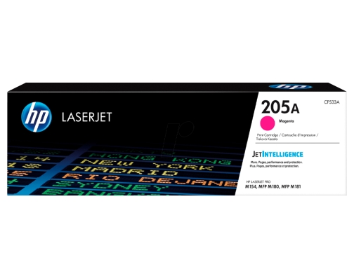 Toner HP 205a Laserjet m154a 154nw MFP m180n 181fw magenta 900 paginas CF533A, imagen 2 mini