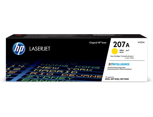 Toner HP 207a HP Laserjet pro m255dw m255nw m282nw m283fdn amarillo 1250 W2212A, imagen 2 mini