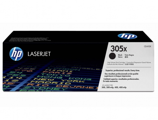 Toner HP 305x Laserjet pro 300 400 CE410X negro 4000 pag, imagen 2 mini