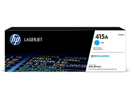 Toner HP 415a para HP color Laserjet pro m454 MFP m479 cian W2031A , azul cian, imagen 2 mini