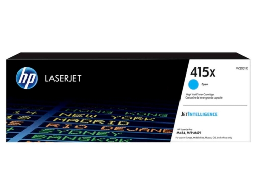 Toner HP 415x laser color m454 MFP m479 cian 6000 paginas W2031X, imagen 2 mini