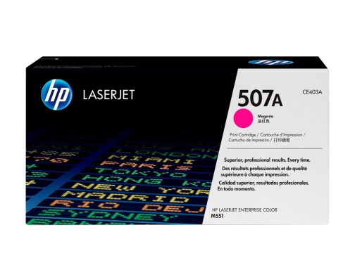 Toner HP 507a Laserjet m551 m570 pro 500 magenta 6000 pag CE403A, imagen 2 mini