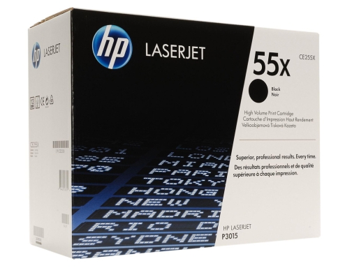 Toner HP 55x negro -12500pag- p3015x CE255X, imagen 2 mini