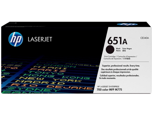 Toner HP 651a Laserjet MFP m775dn m775f m775z m775z negro 13.500 paginas CE340A, imagen 2 mini