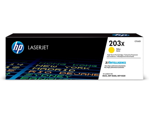 Toner HP Laserjet 203x m254dw 280nw 281fdw amarillo 2500 paginas CF542X, imagen 2 mini