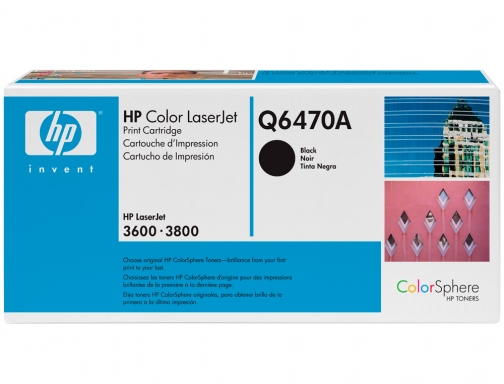 Toner HP Laserjet color 3600 3800 negro -mas de 6.000 pag- Q6470A, imagen 2 mini