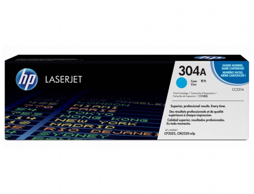 Toner HP Laserjet color cp2025 cm2320 cian 2.800 pag CC531A, imagen 2 mini