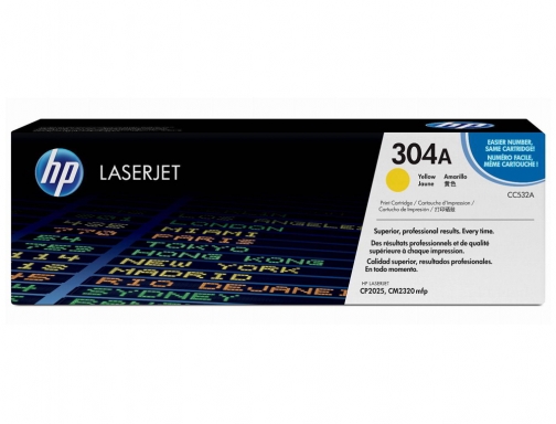 Toner HP Laserjet color cp2025 cm2320 amarillo 2.800 pag CC532A, imagen 2 mini