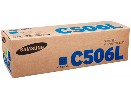 Toner HP Samsung CLP680nd cLX6260 series cian alta capacidad SU038A, imagen 2 mini