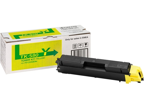 Toner Kyocera -mita fs-c5150dn p6021cdn amarillo tk-580y 1T02KTANL0, imagen 4 mini