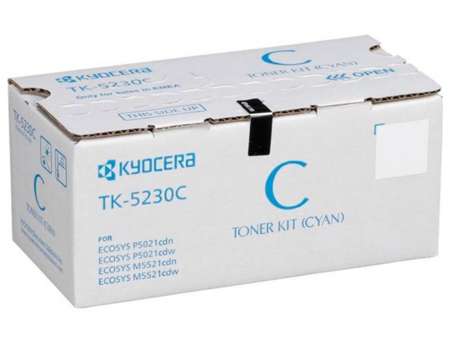 Toner Kyocera mita tk-5230c cian m5521cdw 2200 pag 1T02R9CNL0, imagen 2 mini