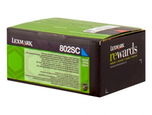 Toner laser Lexmark 80C2SCE cian 2000 paginas, imagen 2 mini