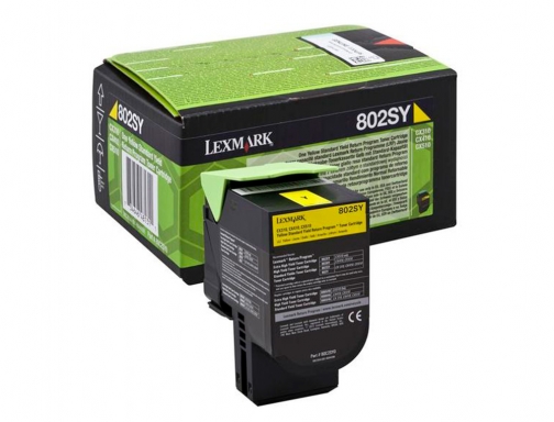Toner laser Lexmark 80C2SYE amarillo 2000 paginas, imagen 3 mini