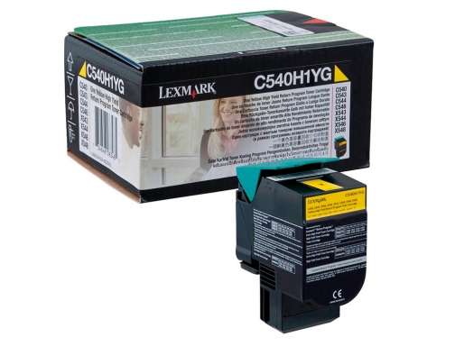 Toner laser Lexmark C540H1YG amarillo c540 2000 paginas, imagen 4 mini