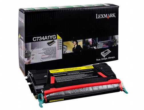 Toner laser Lexmark c734 amarillo 6000 paginas C734A1YG, imagen 4 mini