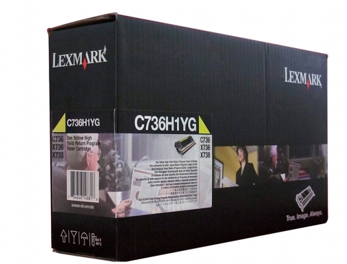 Toner laser Lexmark C736H1YG amarillo 10000 paginas, imagen 2 mini
