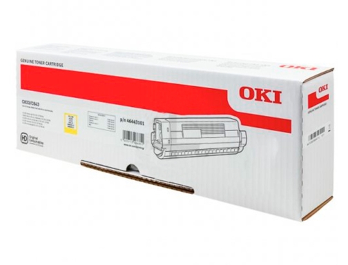 Toner Oki laser 46443101 c833 c843 amarillo 10000 paginas HP, imagen 2 mini