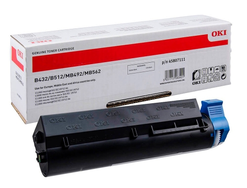 Toner Oki n45807111 negro 12000 paginas, imagen 4 mini