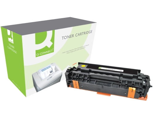 Toner Q-connect compatible HP ce412a color Laserjet m351a 451dn 451nw 375nw 475dn KF16034, imagen 2 mini