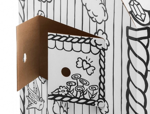 Casa de juego Bankers box playhouse unicornio para pintar fabricada en carton 1232401, imagen 4 mini