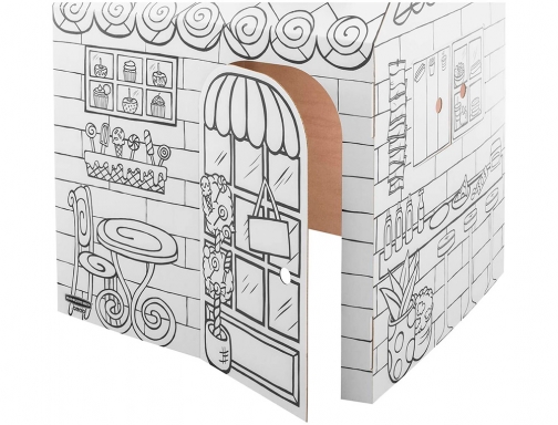 Casa de juego Bankers box playhouse pasteleria para pintar fabricada en carton 1232501, imagen 3 mini