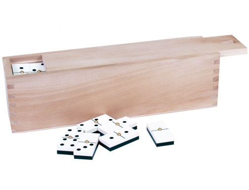 Domino master profesional 9 9 caja madera Blanca 354-M, imagen 2 mini