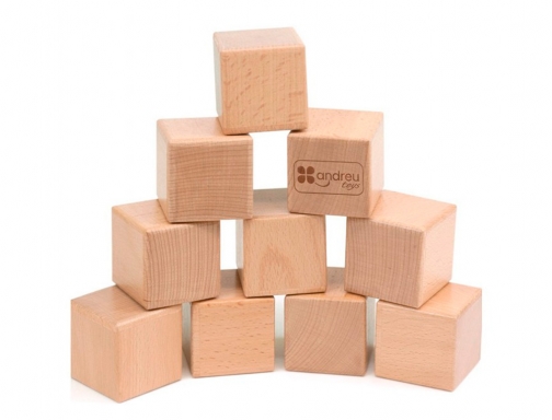 Juego didactico Andreutoys 10 cubos sensoriales con sonido madera 16112, imagen 2 mini