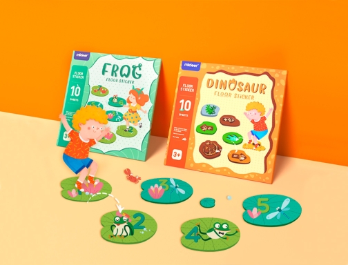 Juego didactico Mideer dinosaurio con 64 adhesivos para suelo removibles MD2077, imagen 2 mini