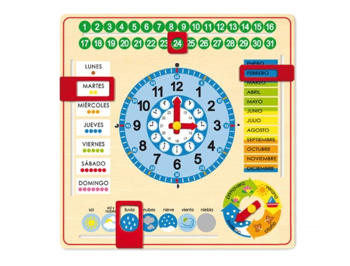 Juego Goula didactico reloj calendario castellano 51315, imagen 2 mini