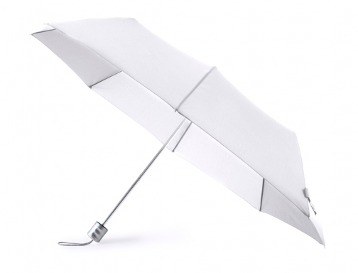 Paraguas plegable blanco de poliester 96 cm de diametro apertura manual cierre Blanca 4673 BLANCO, imagen 2 mini