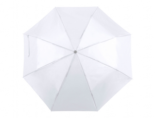 Paraguas plegable blanco de poliester 96 cm de diametro apertura manual cierre Blanca 4673 BLANCO, imagen 3 mini