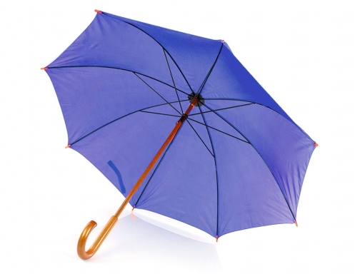 Paraguas de poliester azul 105 cm de diametro mango suave de madera Blanca 9215 MARINO , azul marino, imagen 2 mini