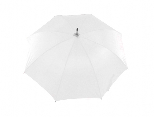 Paraguas de poliester blanco 105 cm de diametro mango suave de madera Blanca 9215 BLANCO, imagen 3 mini