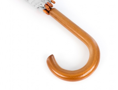 Paraguas de poliester blanco 105 cm de diametro mango suave de madera Blanca 9215 BLANCO, imagen 5 mini