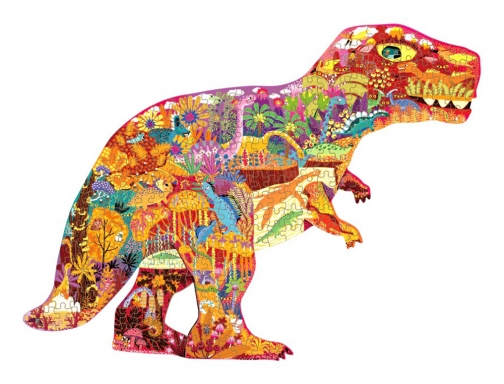 Puzle Mideer mundo de dinosaurios con forma animal grande 280 piezas MD3083, imagen 2 mini