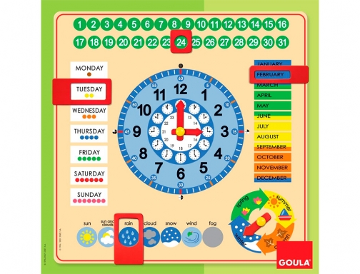 Reloj calendario Diset castellano 51305, imagen 2 mini