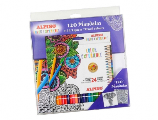 Set de dibujo Alpino color experience 24 lapices de colores y libro AL000250, imagen 2 mini