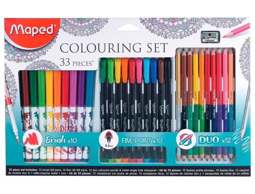 Set de dibujo Maped mandalas 33 piezas colores surtidos 897417, imagen 2 mini