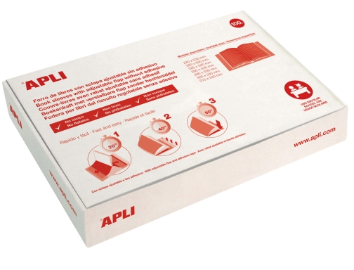 Forralibro Apli pvc con solapa ajustable adhesivo 285x530 mm 16907, imagen 2 mini