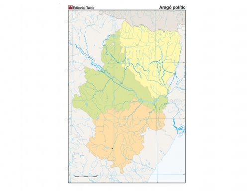 Mapa mudo color Din A4 aragon politico Teide 7225-4, imagen 2 mini